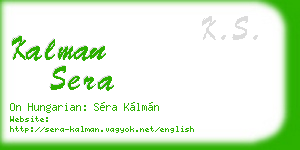 kalman sera business card